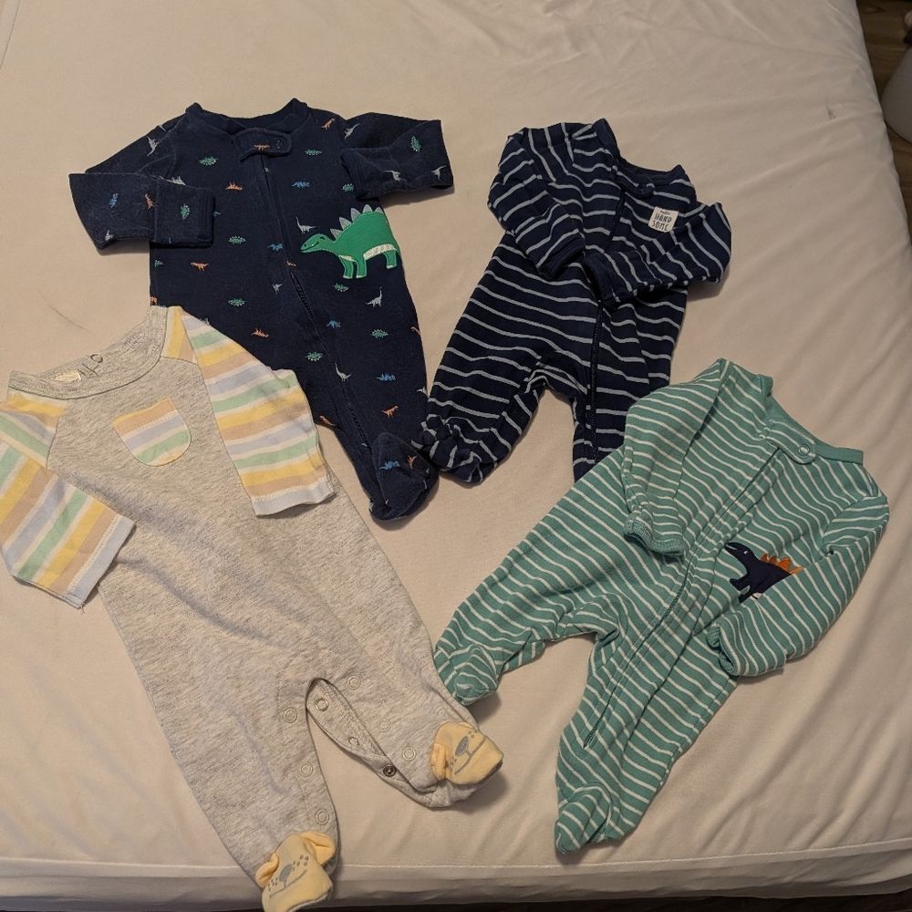 Bundle Of Baby Boy Sleepers
